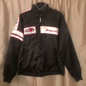 Snap-on Bomber race jacket suede medium
